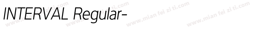INTERVAL Regular字体转换